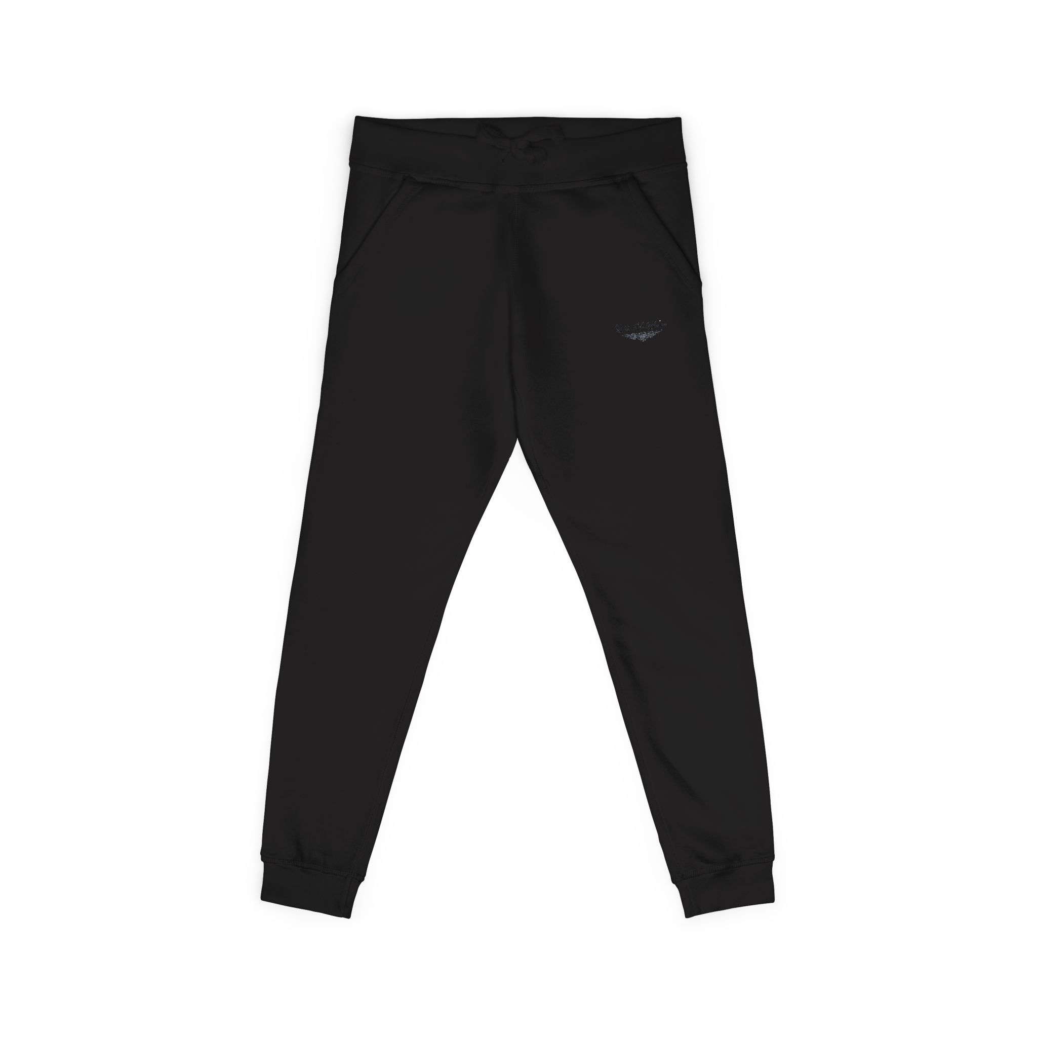 Embroidered Fleece Sweatpants — Minimal White Joggers - Image 30