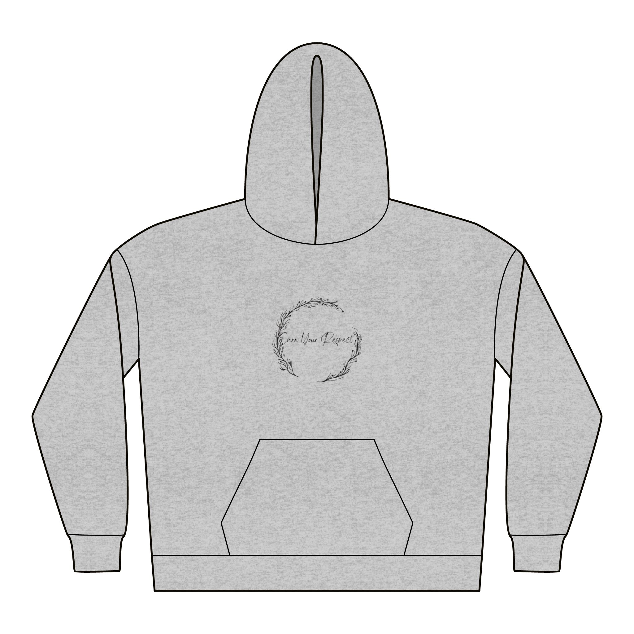 Wreath Script Grey Hoodie