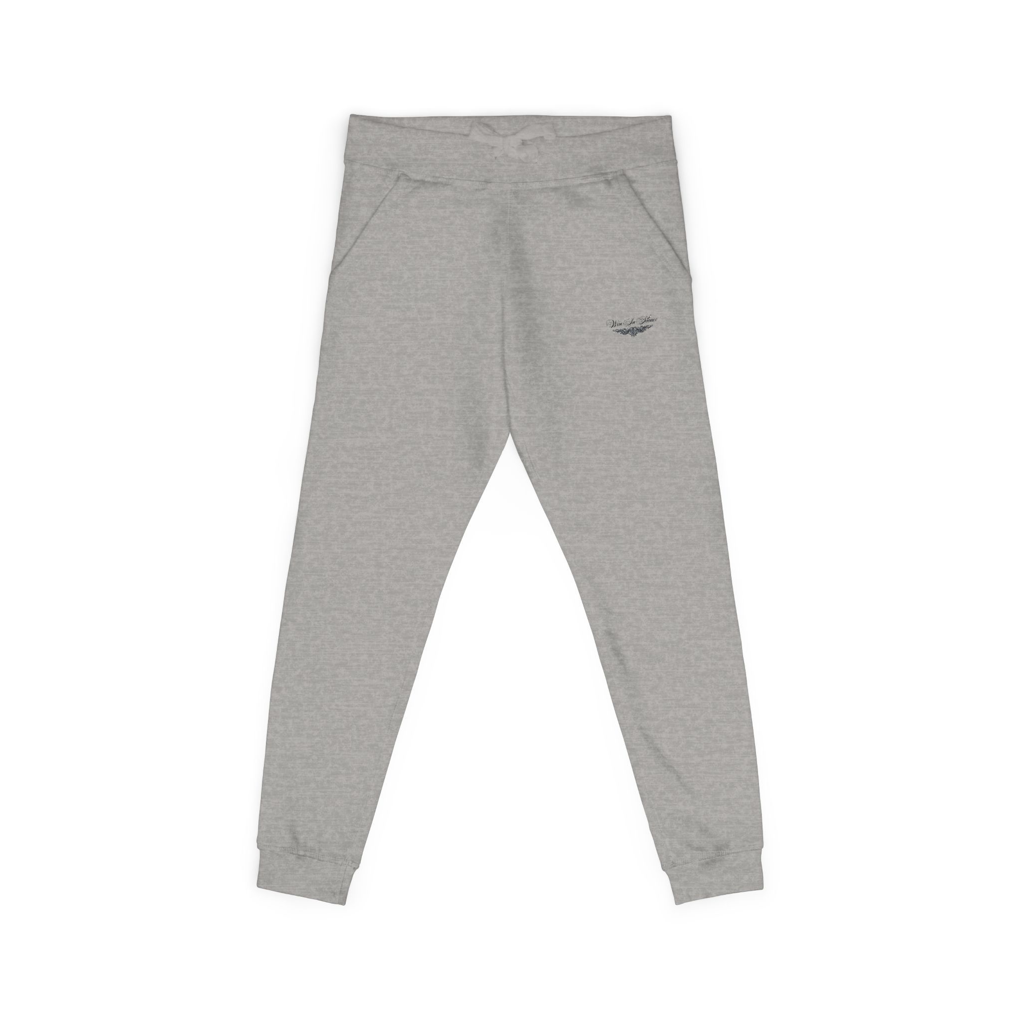 Embroidered Fleece Sweatpants — Minimal White Joggers - Image 14
