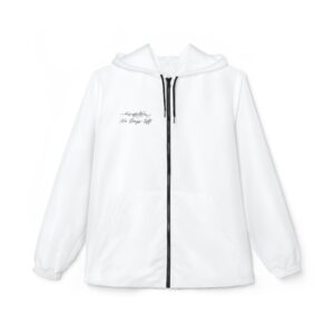 White Script Windbreaker