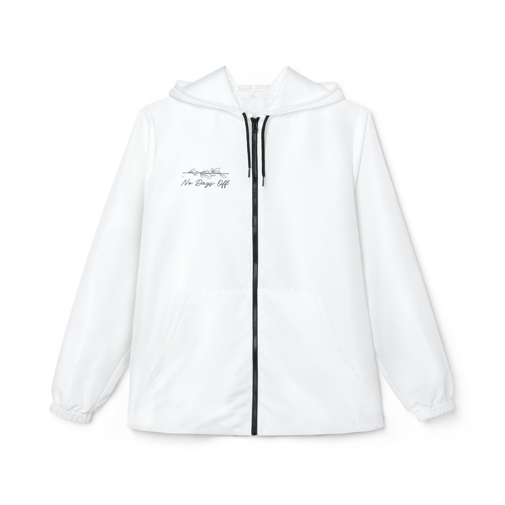White Script Windbreaker