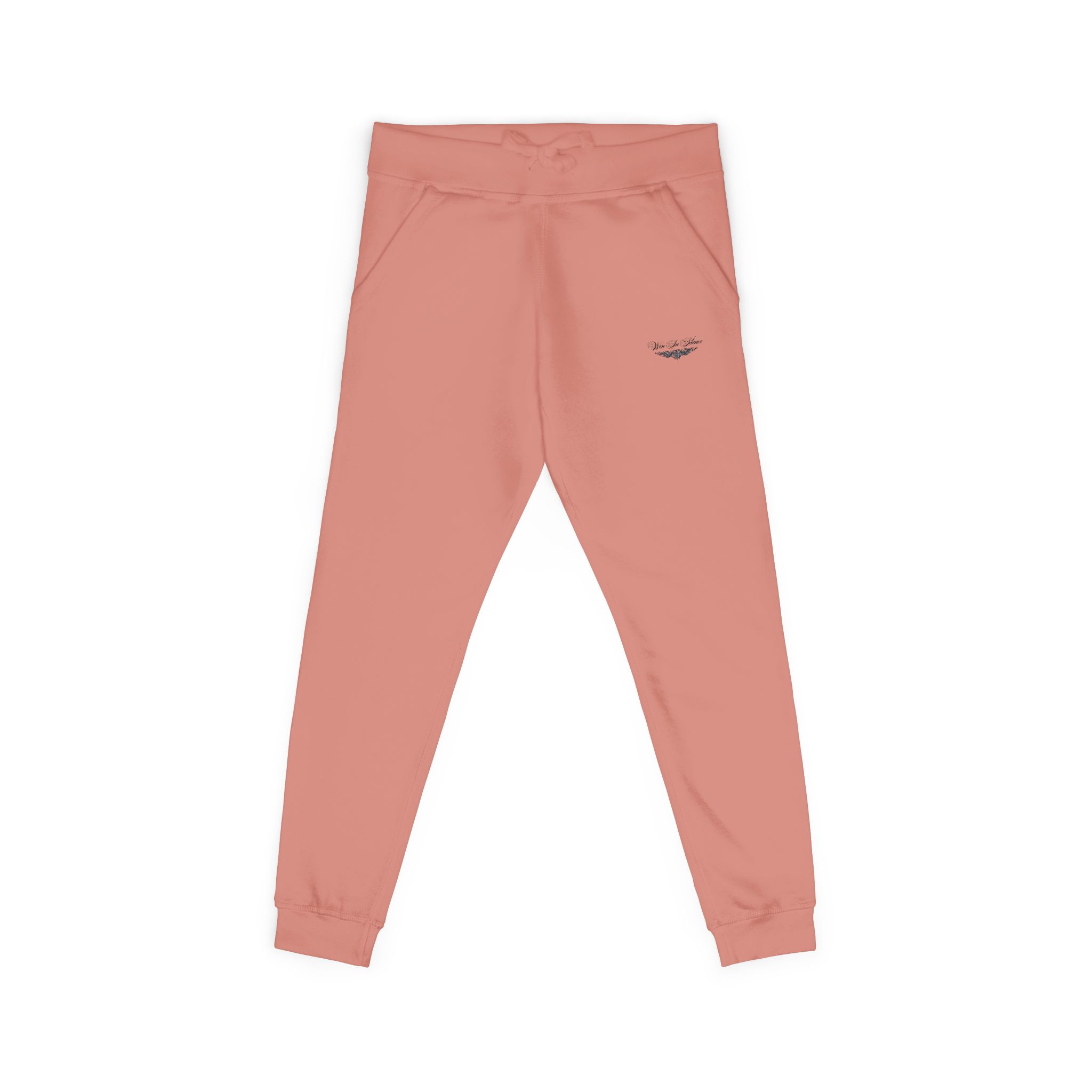 Embroidered Fleece Sweatpants — Minimal White Joggers - Image 6