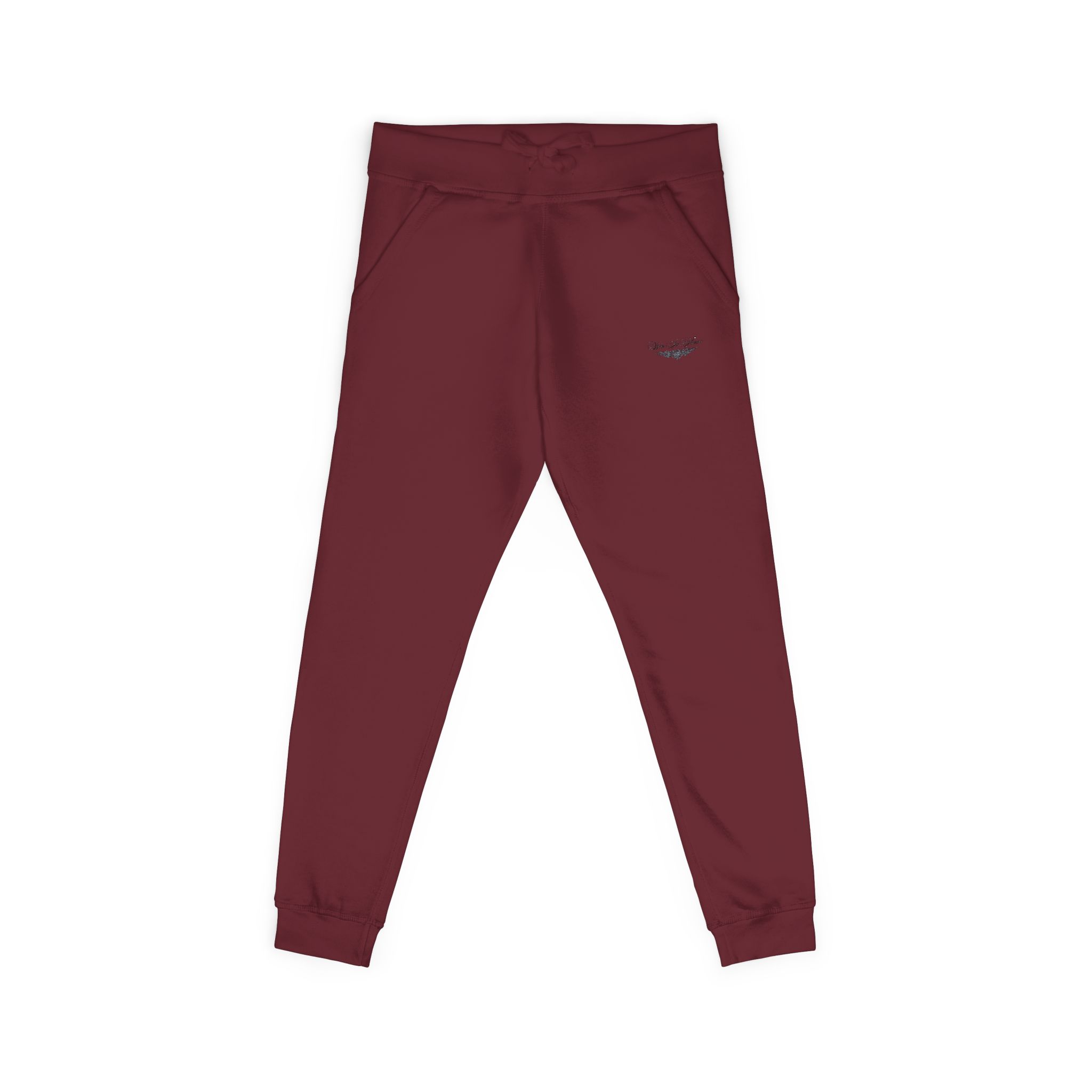 Embroidered Fleece Sweatpants — Minimal White Joggers - Image 26