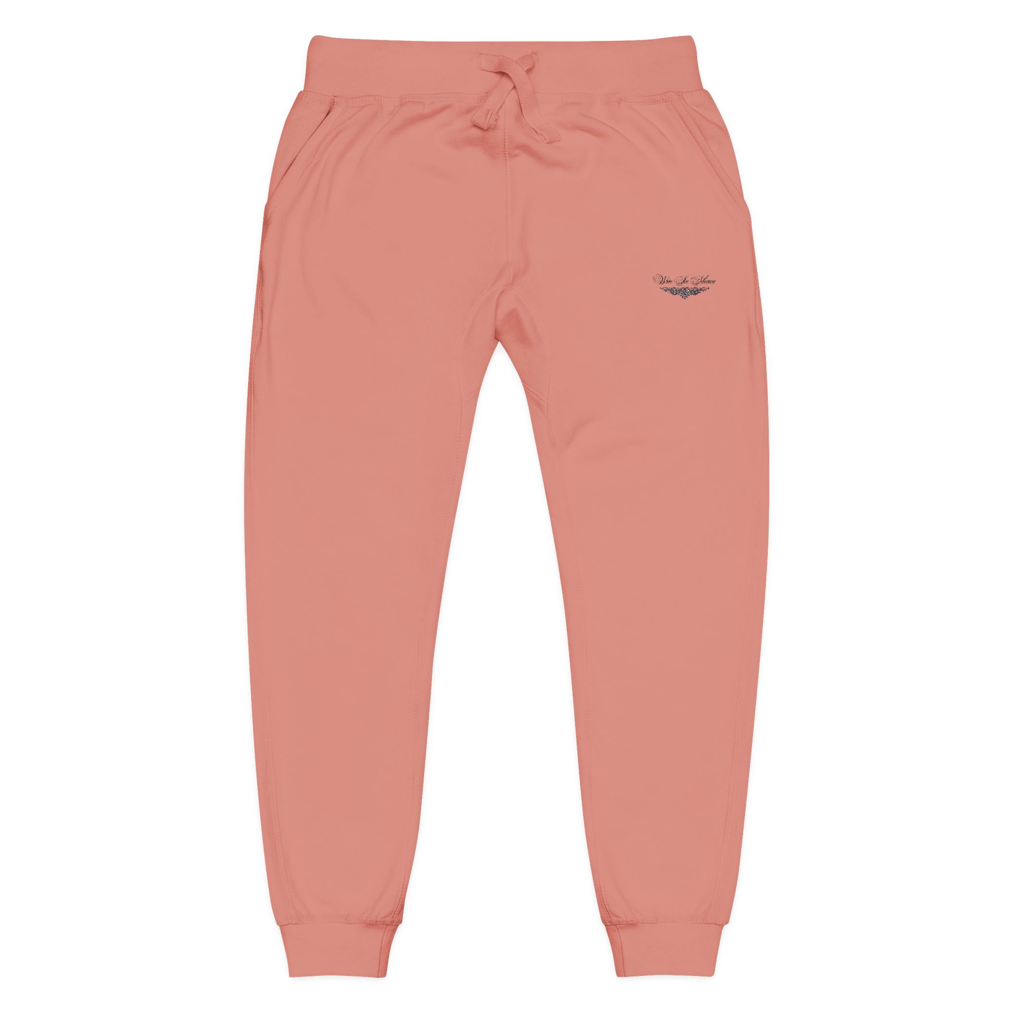 Embroidered Fleece Sweatpants — Minimal White Joggers - Image 4