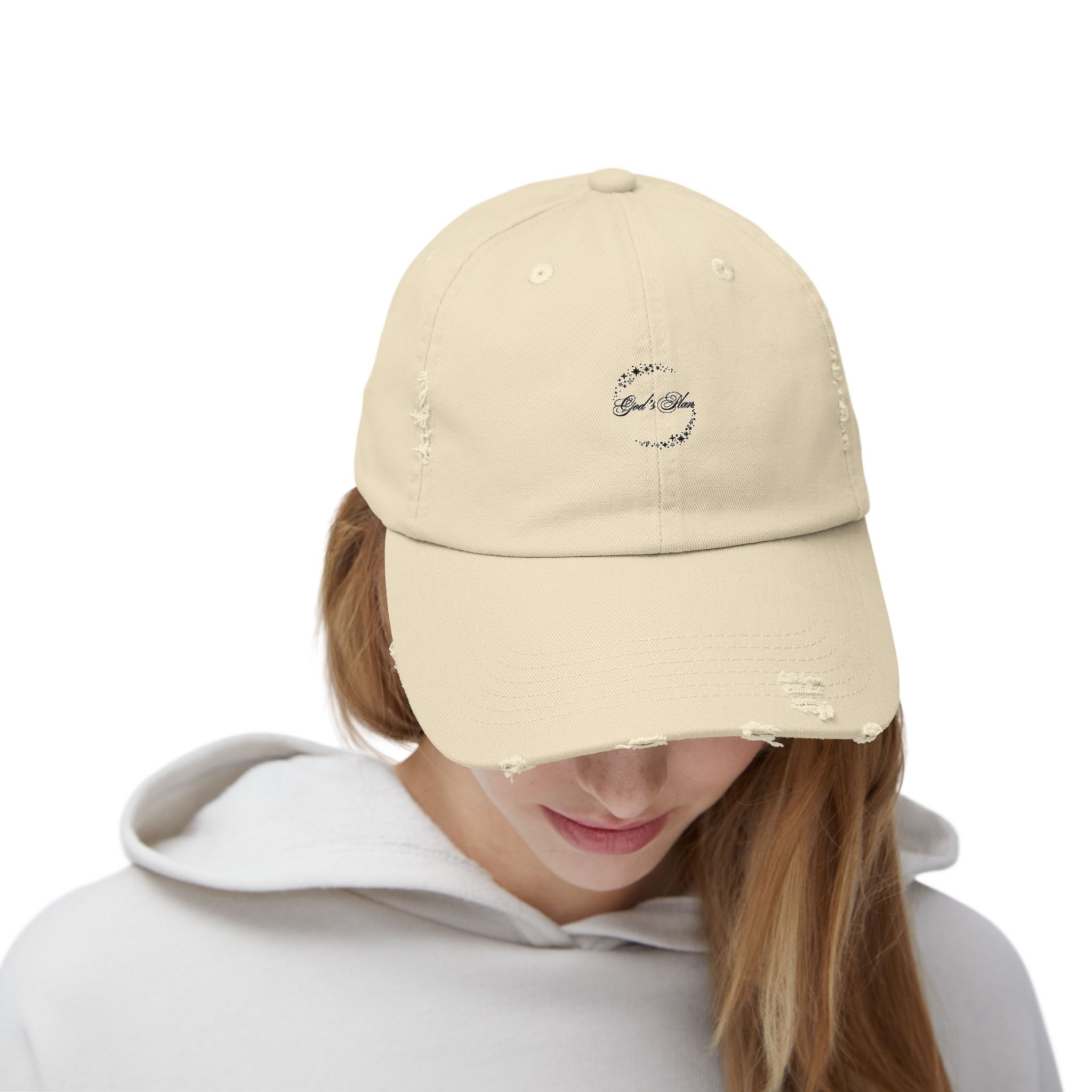 Good Vibes Distressed Dad Hat - Image 4