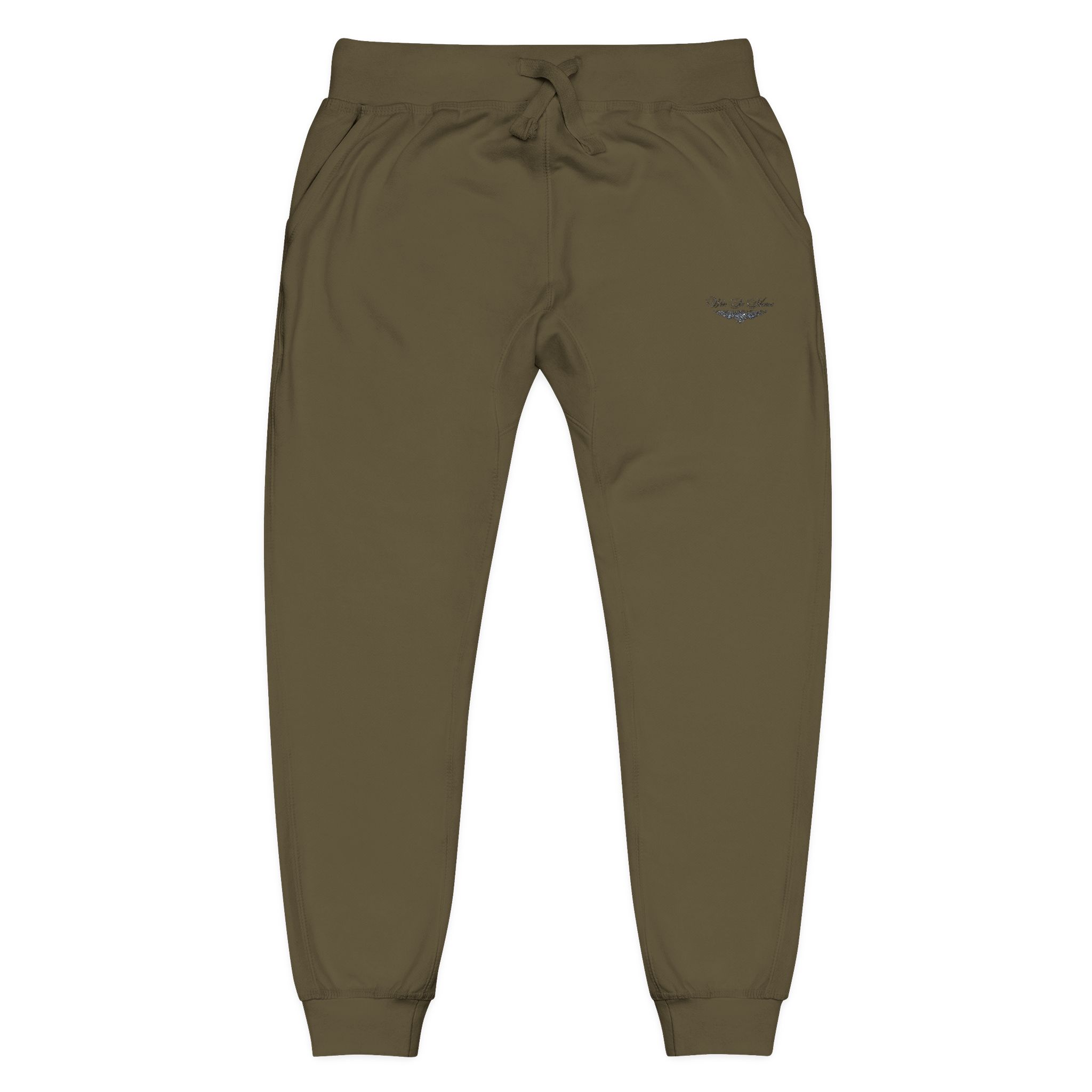 Embroidered Fleece Sweatpants — Minimal White Joggers - Image 8