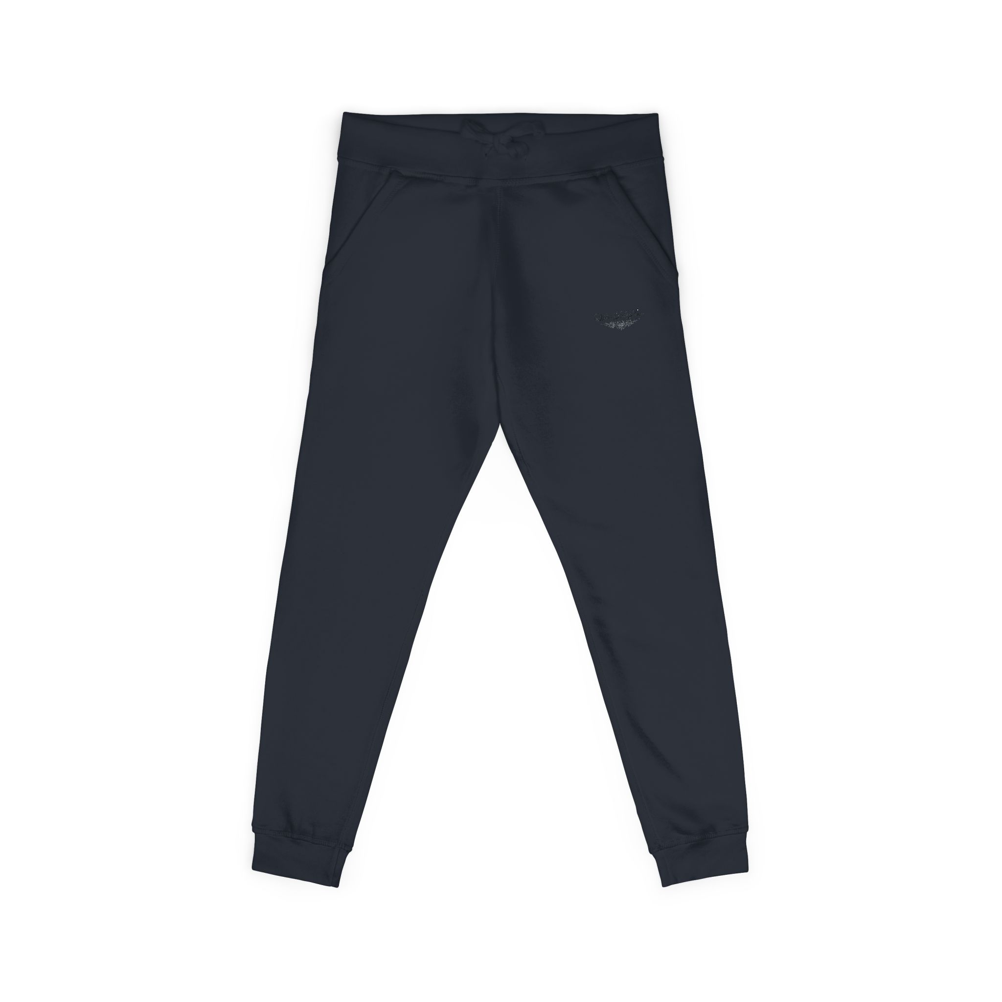 Embroidered Fleece Sweatpants — Minimal White Joggers - Image 18