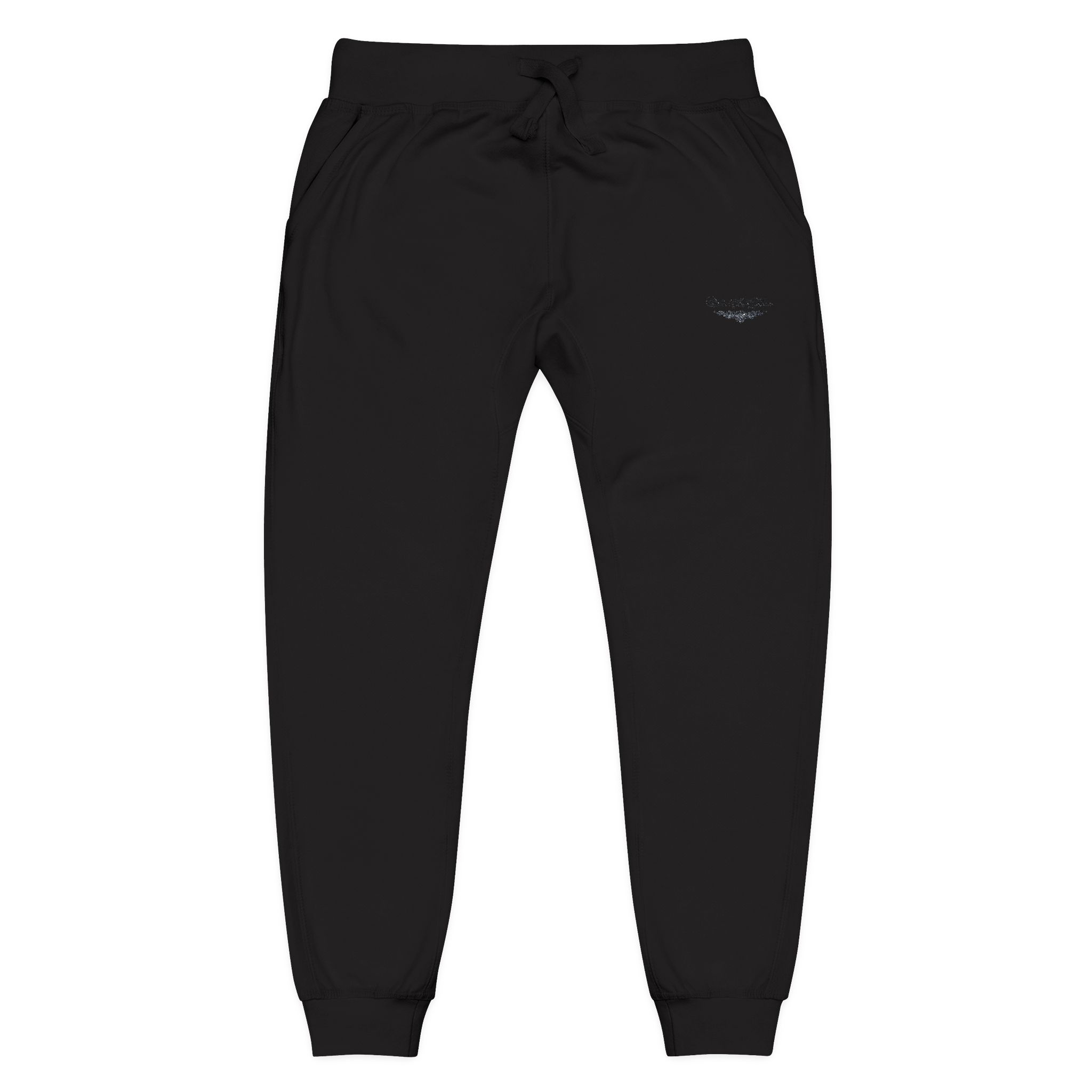 Embroidered Fleece Sweatpants — Minimal White Joggers - Image 28