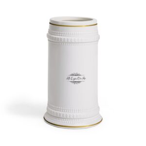White Ceramic Beer Stein Mug