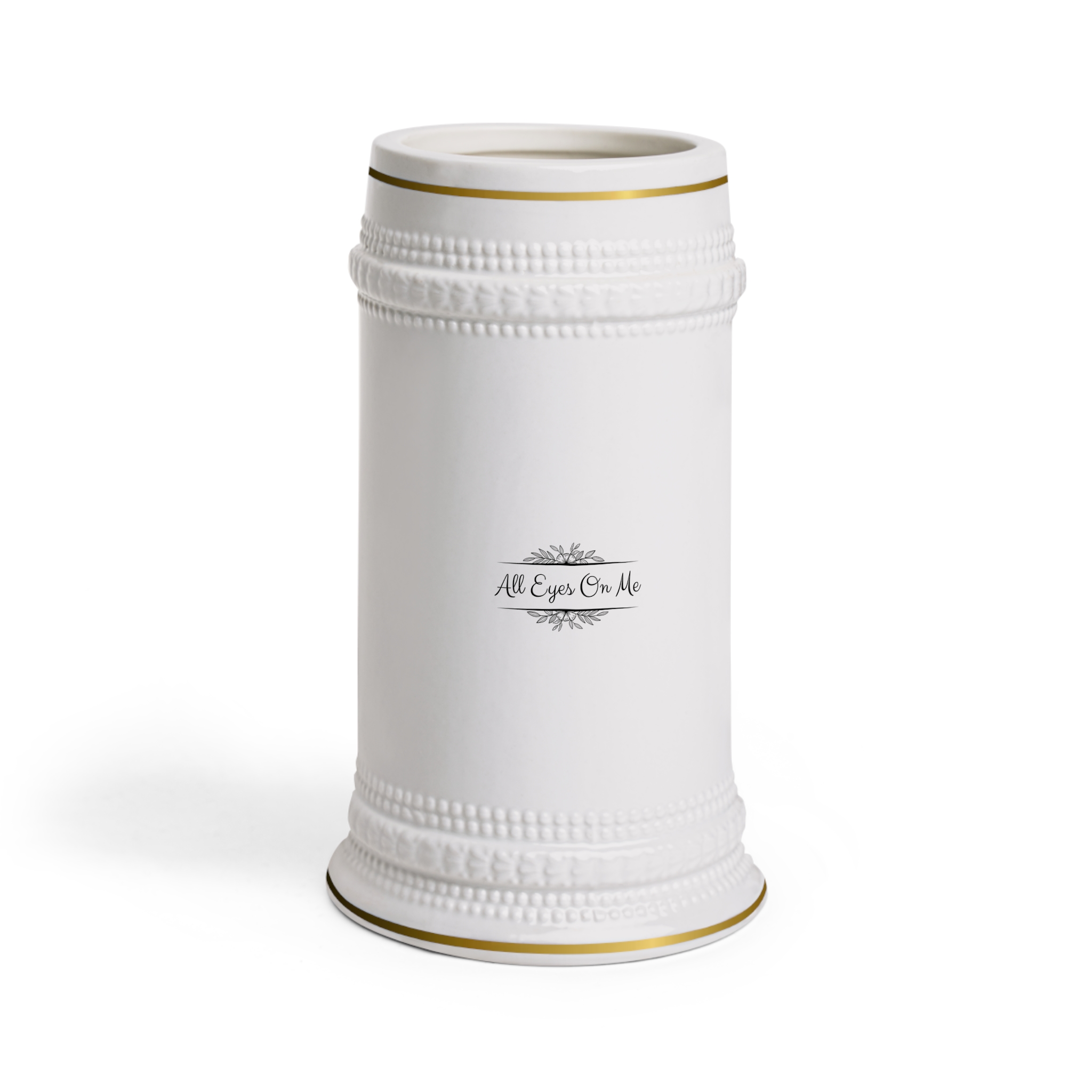 White Ceramic Beer Stein Mug