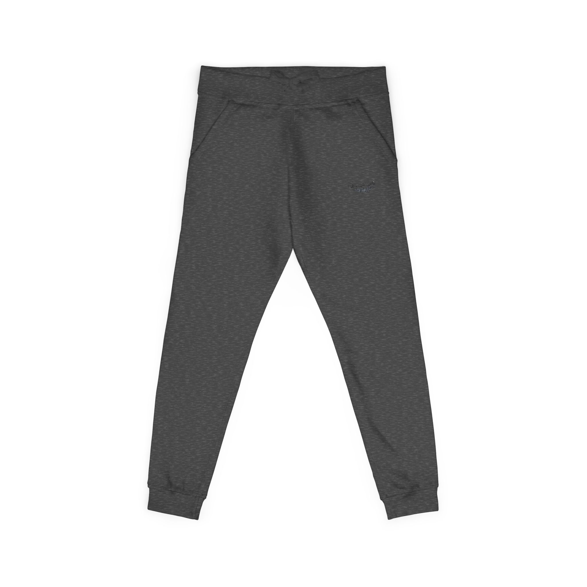 Embroidered Fleece Sweatpants — Minimal White Joggers - Image 22