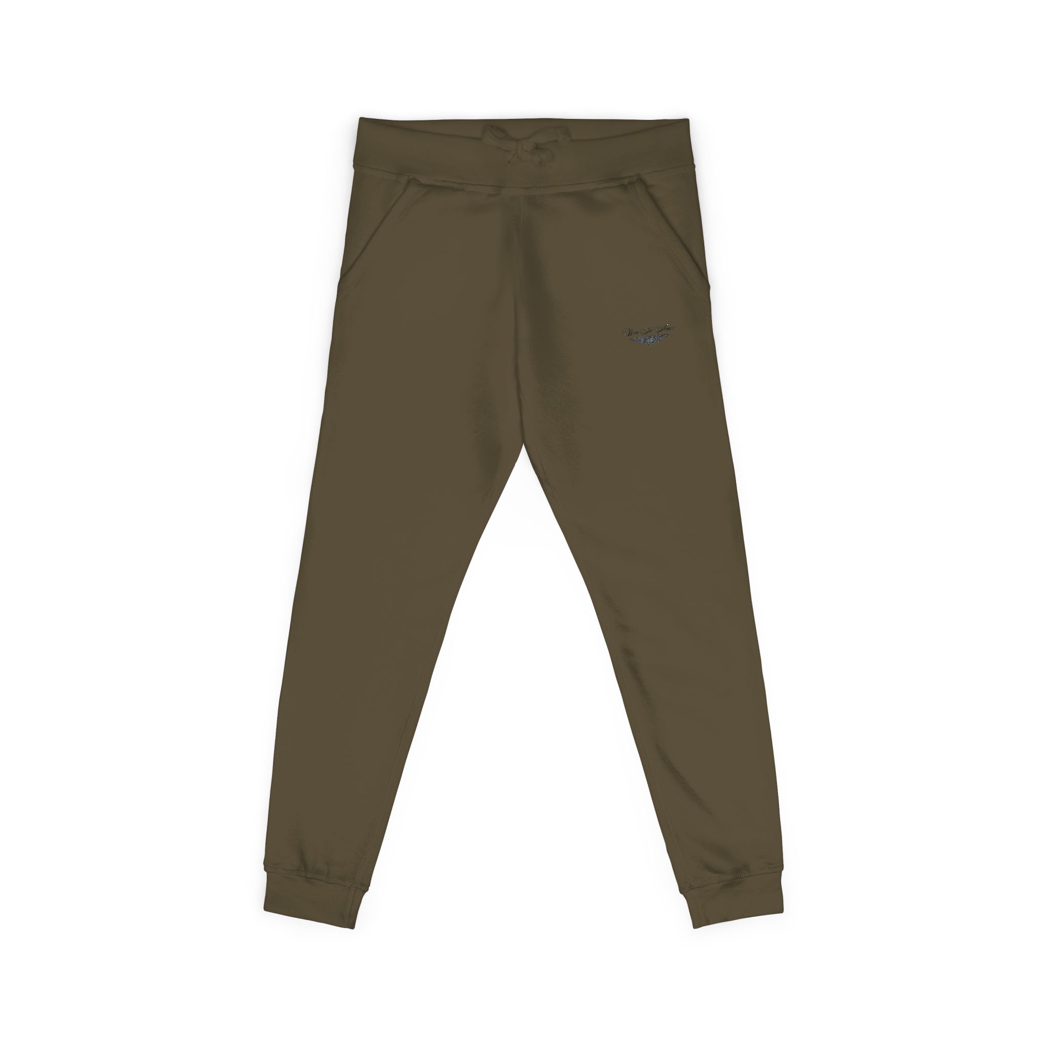 Embroidered Fleece Sweatpants — Minimal White Joggers - Image 10